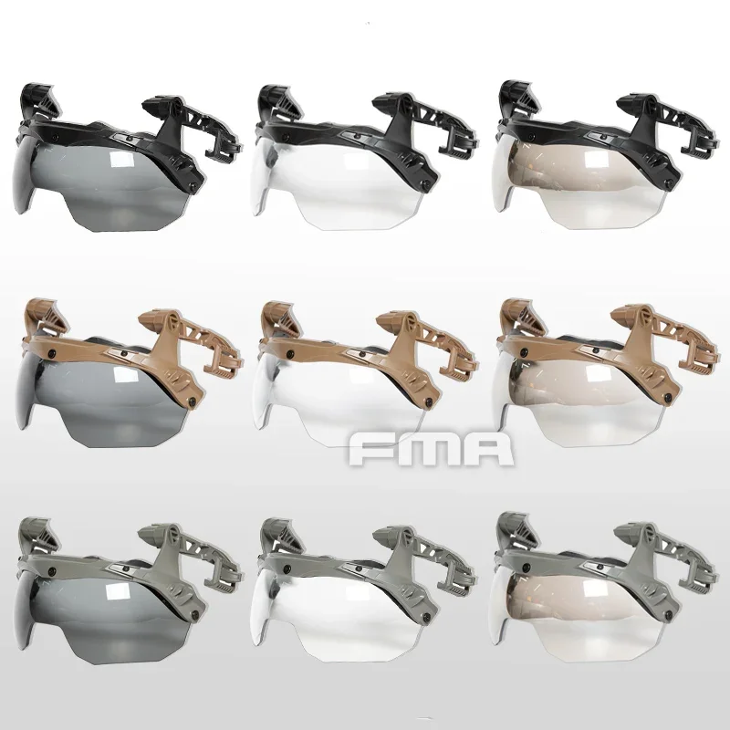 FMA EX Wendy casco visera balística gafas tácticas Airsoft lente antiniebla máscara protectora para casco 3,0 riel guía tamaño M - imagen 3