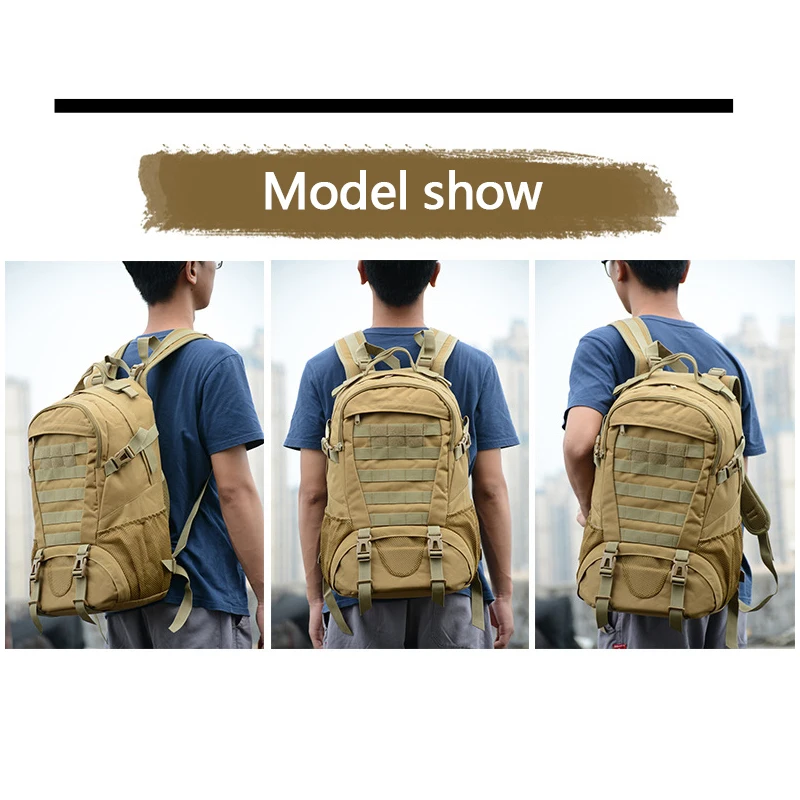 Mochila táctica militar para hombre, bolso de viaje multifuncional, impermeable, para montañismo, senderismo, caza y Camping - imagen 3