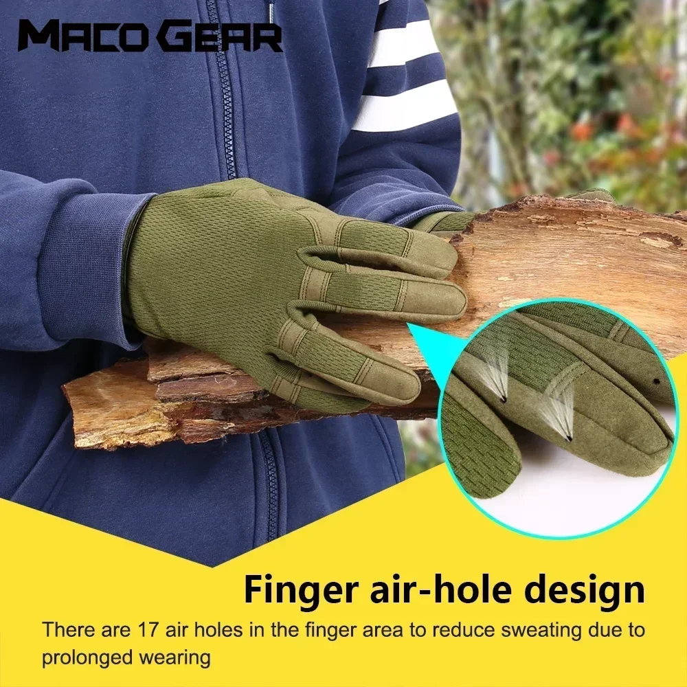 Guantes tácticos para deportes al aire libre, guantes antideslizantes para entrenamiento, escalada, tiro, caza, ciclismo, esquí, bicicleta de montaña y carretera - imagen 5