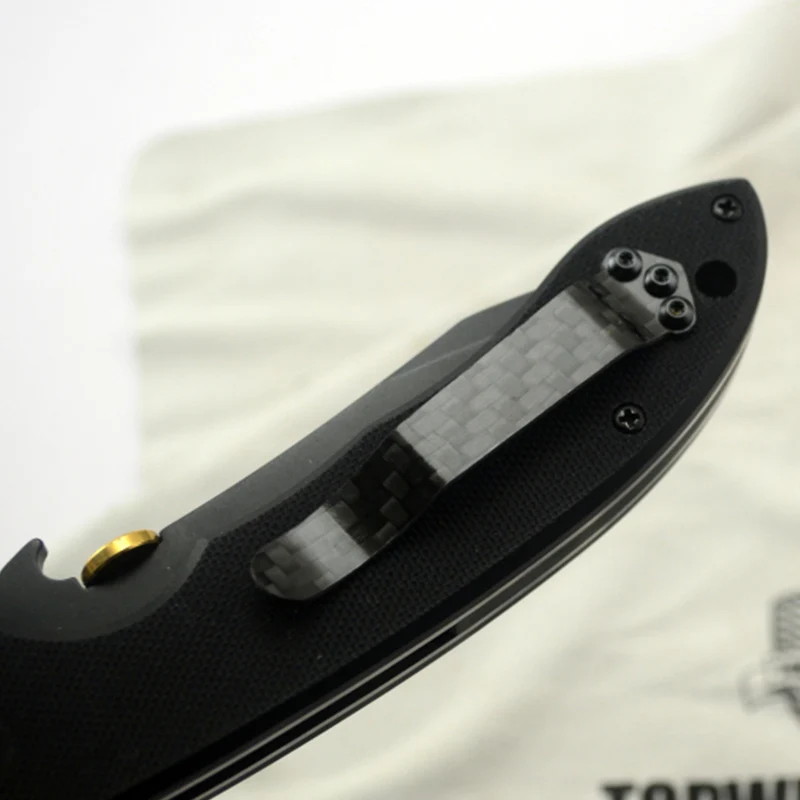 Clip de bolsillo para cuchillo Spyderco, Material de fibra de carbono CNC, 2 tipos, C81, C223, C10, C11, 551, 535, 940, 710, Emerson - imagen 4