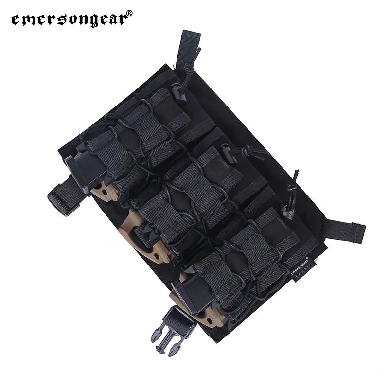 Emersongear-bolsa para revistas, portador de placa con hebilla de 1 pulgada, Panel frontal Modular, pistola, Clip rápido, bolsa de plataforma Triple para chaleco APC de nailon - imagen 4