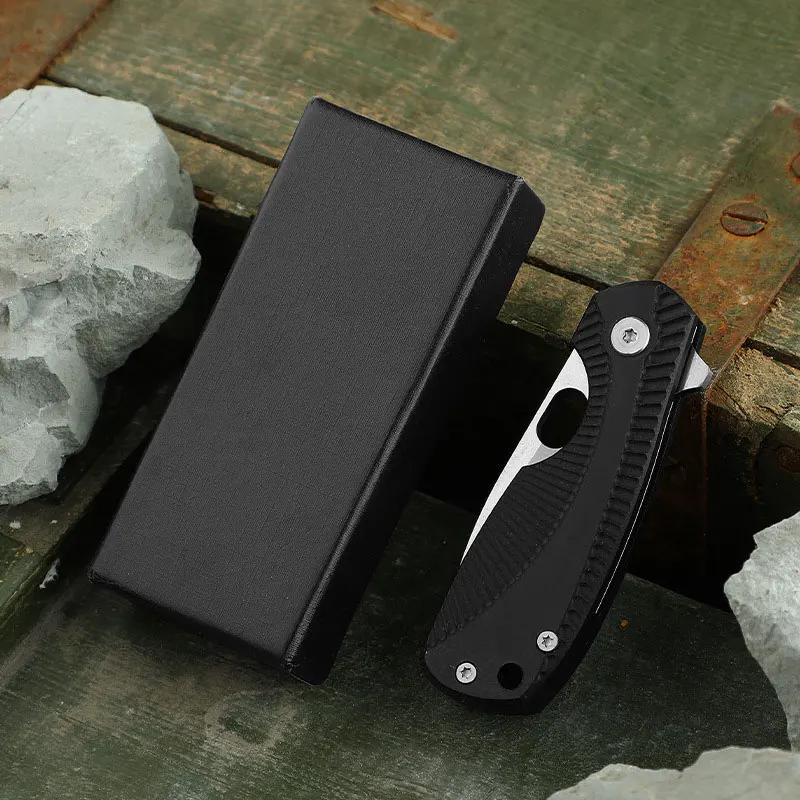 Cuchillo plegable Mini G10 para exteriores, navaja de bolsillo, portátil, de defensa, para acampar, llevar fruta - imagen 4