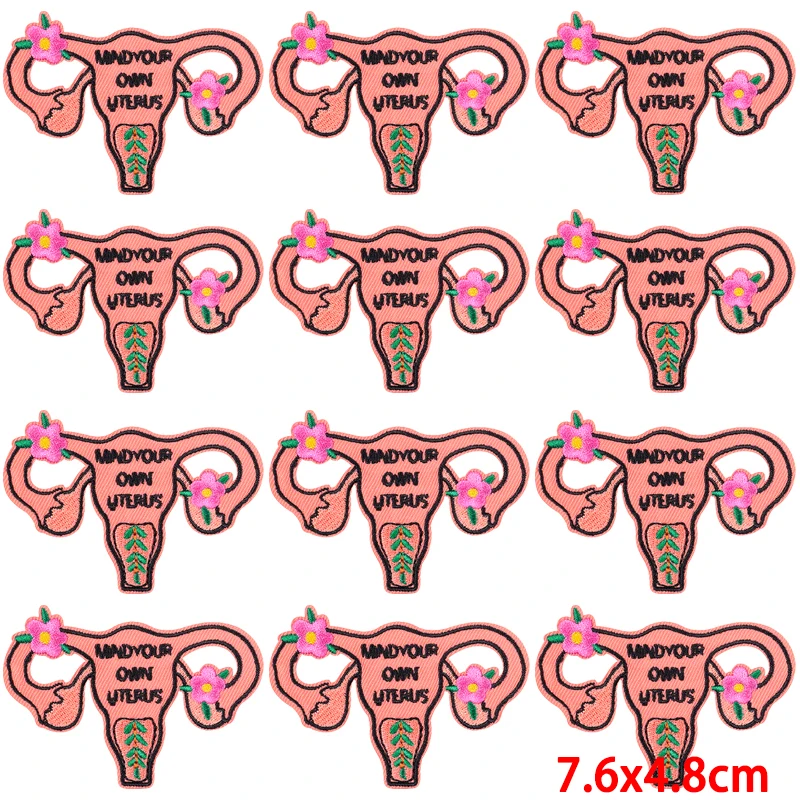 Lote de 10 parches feministas bordados para ropa de niña, Parche de costura potente/Fusible, parches para planchar, parches bordados para ropa - imagen 5