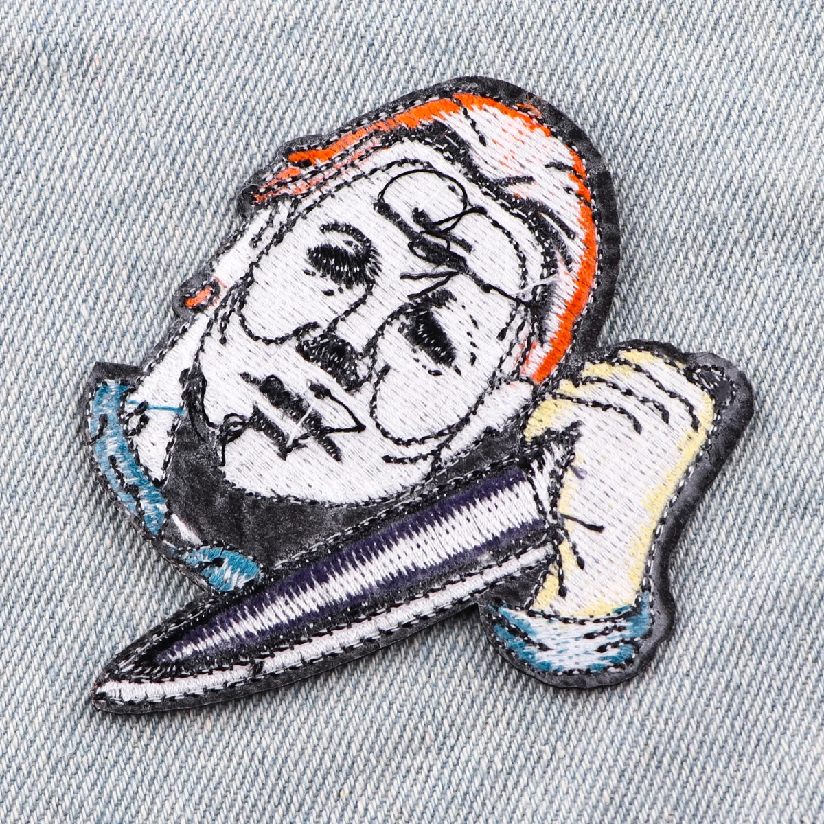 Parche bordado de película de terror para Halloween, parches para ropa, rayas Punk, planchar en la ropa, insignias DIY en la mochila - imagen 5