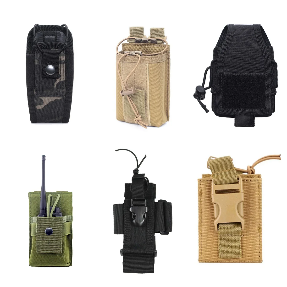 Funda MOLLE para walkie talkie – Soporte táctico portátil de radio
