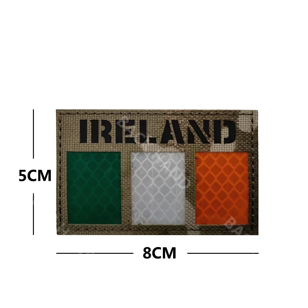 Parches IR bordados para el brazalete, parche mágico reflectante, Bandera de Irlanda - imagen 5
