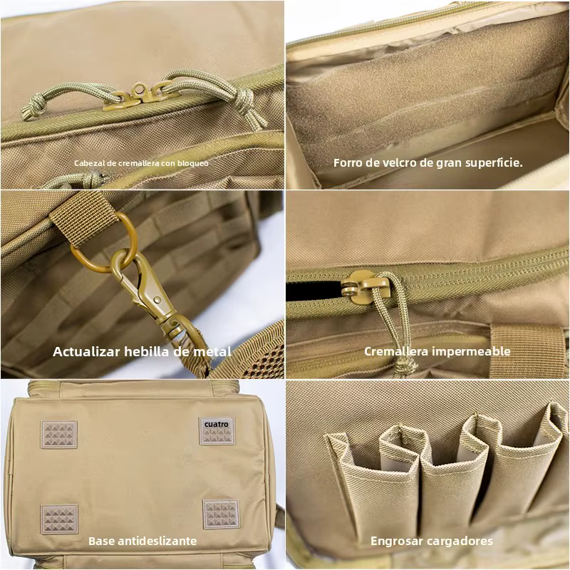 Bolsa táctica MOLLE nylon negro para campo de tiro - imagen 4
