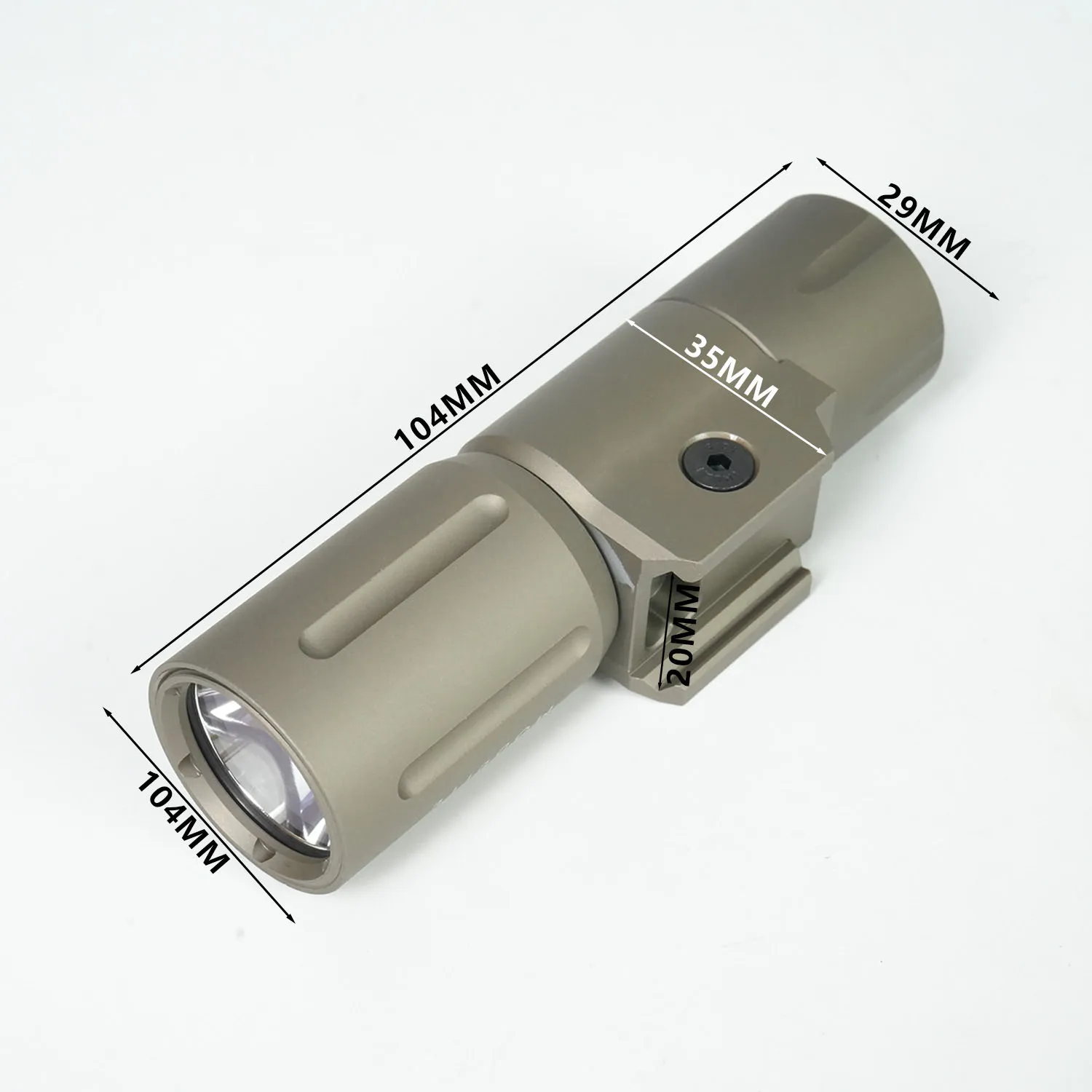 Linterna táctica P-D-W riel Picatinny LED blanco para caza y exterior - imagen 3