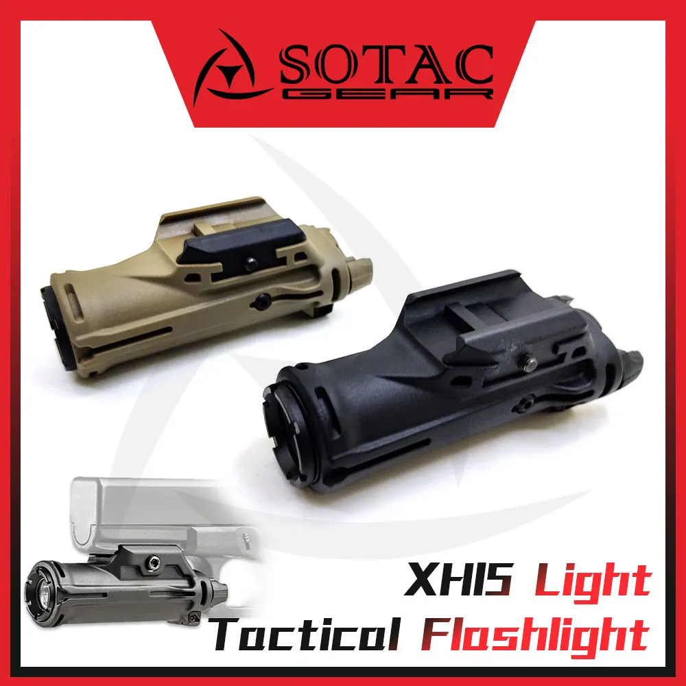 Luz de explorador táctica XH15, LED blanco, linterna Wea-pon para exteriores, accesorios de caza XH15, engranaje SOTAC