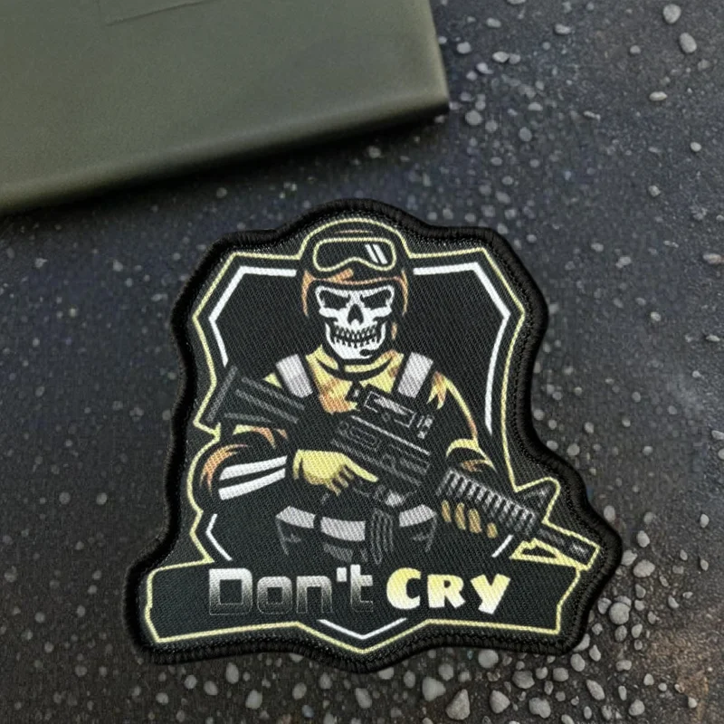 Parche estampado de soldado de calavera, insignia de moral táctica, gancho y bucle, pegatina para mochila militar, apliques de decoración, parches para ropa - imagen 2