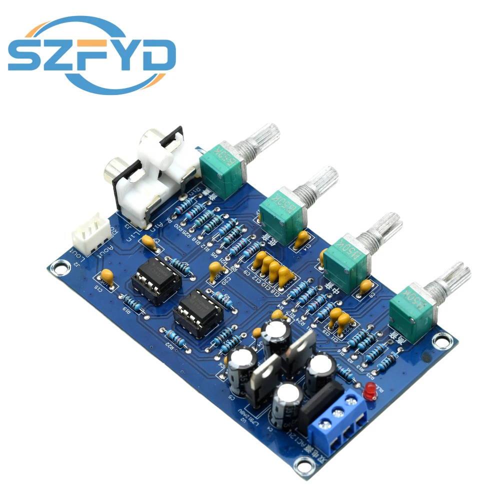 XH-M164 NE5532 Placa amplificadora de preamplificador de control de tono de agudos y bajos - Kit de bricolaje de ecualizador de audio ajustable con control de volumen - imagen 5