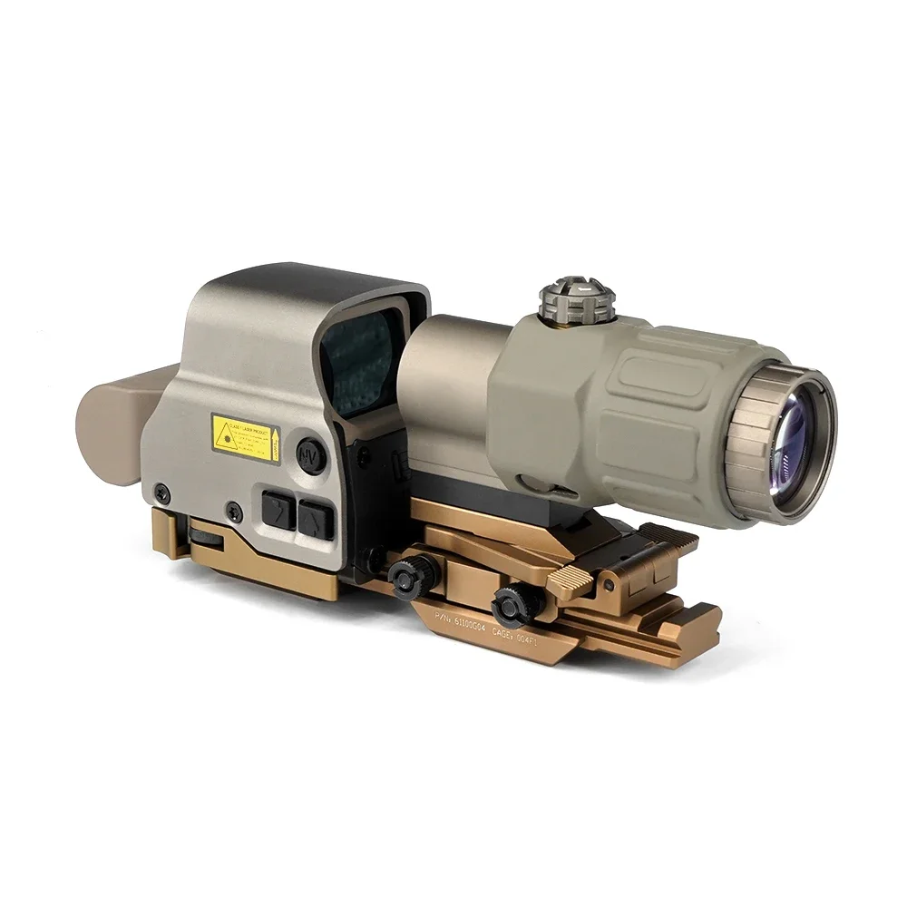 Mira de punto rojo EXPS3 con elevador óptico rápido y montaje FTC, combinación de lupa G33 3X con marcas completas Mil/Flag - imagen 4