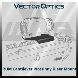 Vector Optics Rum Cantilever Picatinny Riser Mount para Óptica Vector Paragon Prism, Maverick y Scrapper Series 21 Mm