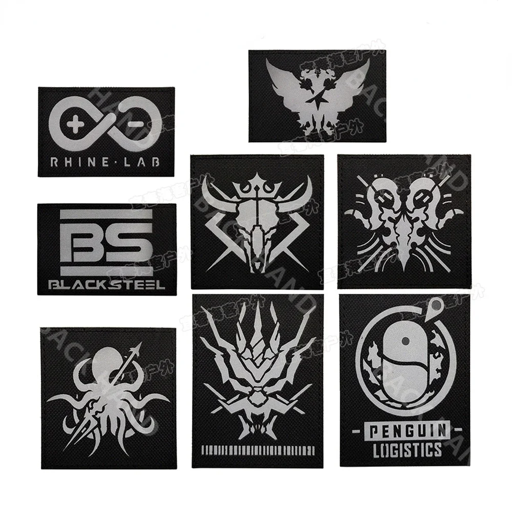 Parches reflectantes IR Arknights, brazalete de caballero y cazador, insignia de moral táctica, parches de gancho y bucle para ropa, apliques para mochila - imagen 3
