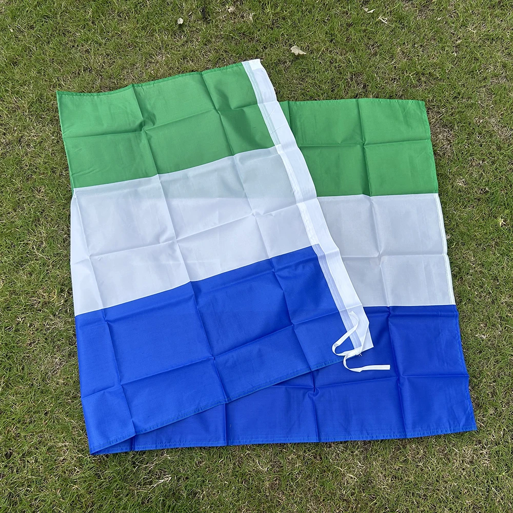 SKY FLAG Bandera de Sierra Leone 90x150cm bandera de poliéster Sierra Leone para publicidad decoración del hogar