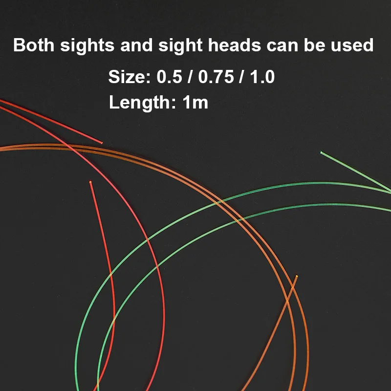 Arco compuesto de 1m, fibra óptica de 0,5/0,75/1,0mm, accesorios de repuesto para tiro con arco, tirachinas rojo, verde y naranja, Pin de fibra de caza - imagen 4