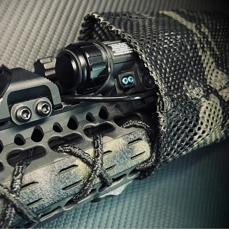 Paño de camuflaje táctico de espina de pescado, accesorios de película para tiro de Paintball Airsoft, accesorios de tela para Rifle - imagen 4