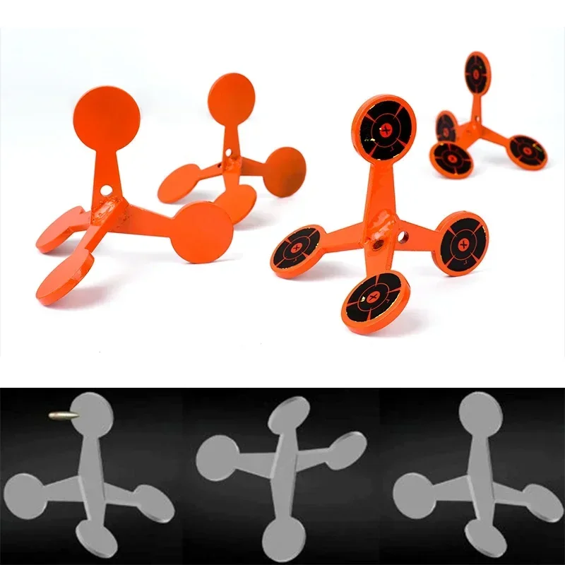 Alvo rodante de Metal para tiro con Pinball, juego de papel para tiro en varios lados, accesorios para lanzador neumático de tirachinas - imagen 5