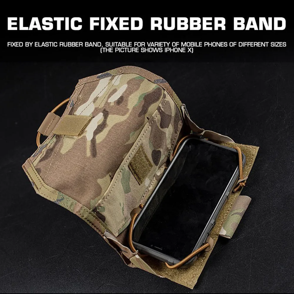 Funda táctica para teléfono MOLLE, chaleco Airsoft para caza, portador de placa, bolsa de navegación para mapa de administrador, paquete de soporte para teléfono móvil de liberación rápida - imagen 4