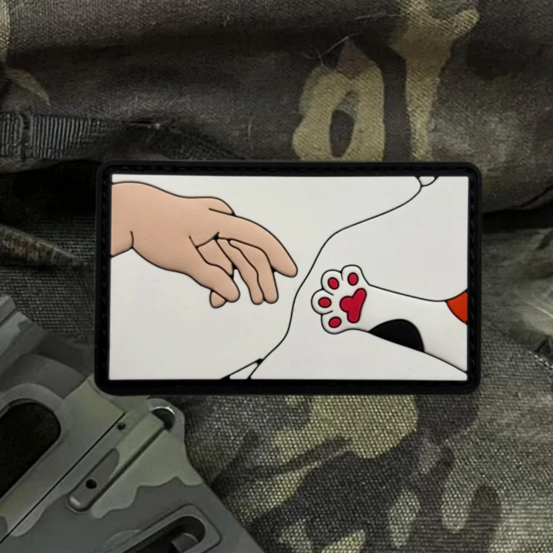 Parche de garra de gato Genesis, insignia de moral táctica, parches de gancho y bucle de PVC para ropa, pegatinas decorativas para mochila militar - imagen 4