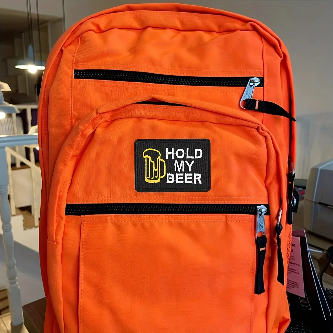 Parches Velcro Mochila TáCticos De Bordados Parche de Velcro militar táctico bordado "Hold My Beer", apliques de cierre de gancho y bucle para mochilas, bolsos, ropa, moral, 1 pieza - imagen 3