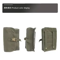 Bolsa táctica pierna MOLLE colgante con funda de máscara antigás