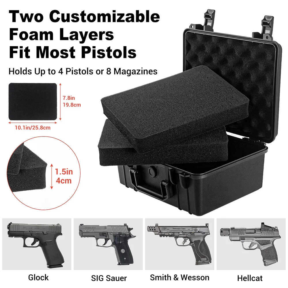 Estuche rígido impermeable para pistola resistente a golpes - imagen 5