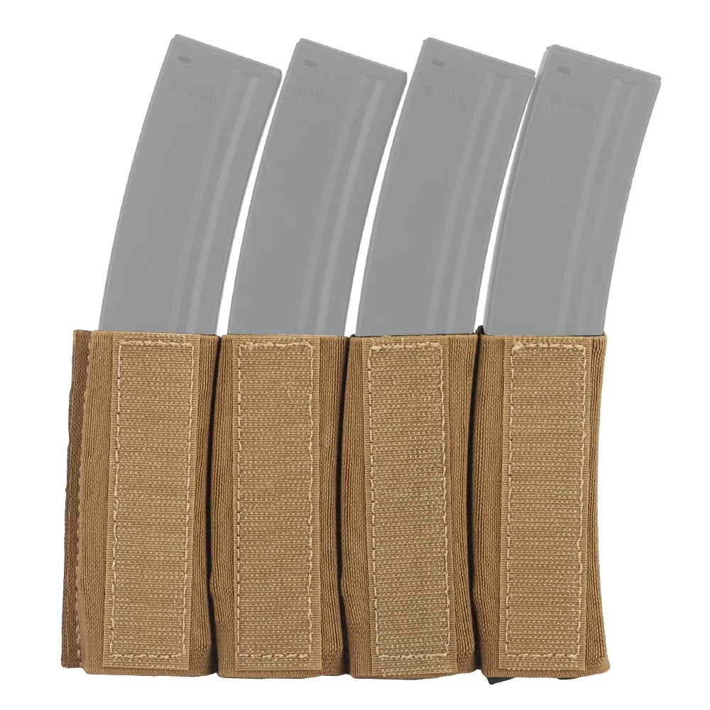 Bolsa táctica para revistas MP7, chaleco de caza con aparejo de pecho MK4 cuádruple, soporte elástico incorporado para Paintball, equipo Airsoft - imagen 2