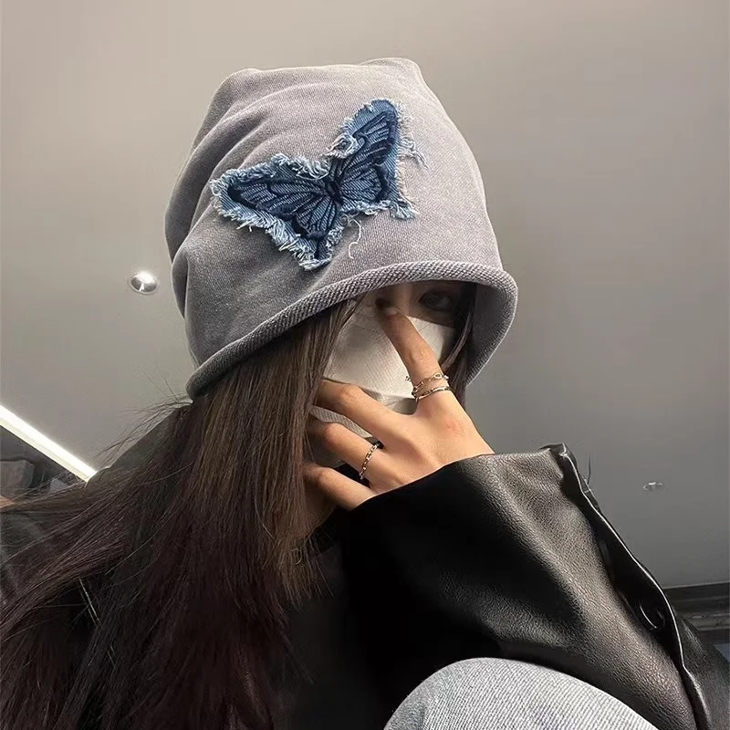 Lindo parche termoadhesivo de mezclilla bordado de mariposa azul con borde de borla, insignia cosida para niñas, bolsos y accesorios de ropa DIY - imagen 3