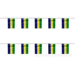 Guirnalda de banderines del Gabón para fiestas y festivales