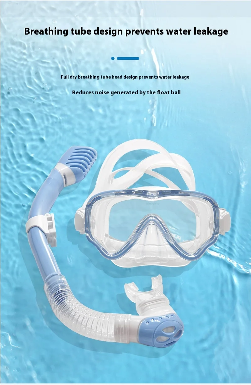 JSJM-mascarilla de buceo para niños, conjunto de snorkel, gafas de natación antifugas, antiniebla, gafas de vista panorámica de vidrio templado, regalo para niños y niñas jóvenes - imagen 3