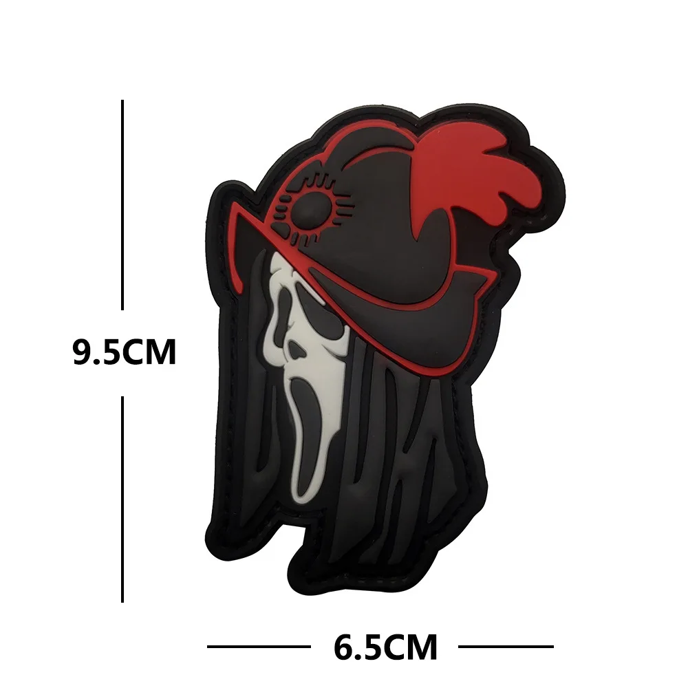 Emblema de luz nocturna IR, máscara de fantasma de llamada de missão, parches de gancho y bucle de tela bordados, insignia de moral, ropa, sombrero, parches decorativos - imagen 5