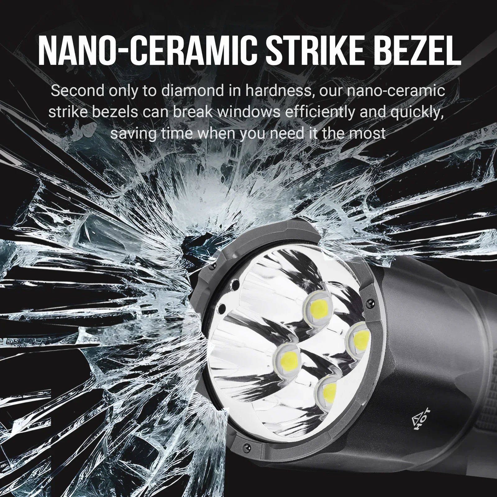 NEXTORCH TA31 10000 lúmenes linterna ultrabrillante fuerte, linterna táctica de alta potencia, camping usbc, recargable - imagen 4