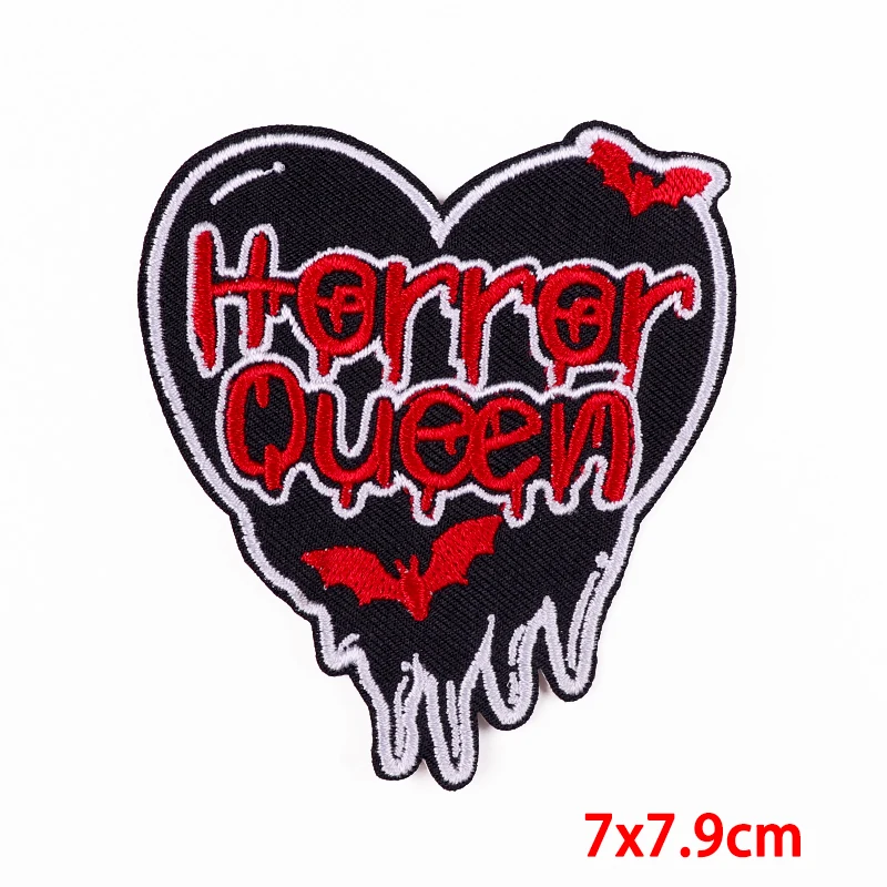 Parches bordados de películas Punk/Horror, parches para planchar para ropa, parches de dinosaurio, chaquetas, pantalones vaqueros, pegatinas bordadas para coser DIY - imagen 3