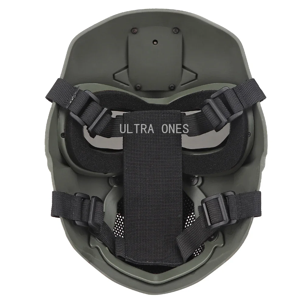Airsoft-mascarilla táctica con casco, máscara protectora de cara completa para caza, tiro, Paintball Cs, entrenamiento del ejército, camuflaje de combate - imagen 2
