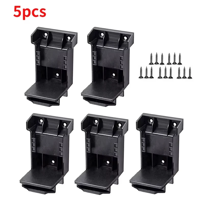 Soporte de herramientas eléctricas 2 en 1, soporte de suspensión de montaje de batería para Dewalt 20V para Milwaukee 18V, soporte de estante de almacenamiento de herramientas de batería, 5 uds. - imagen 2