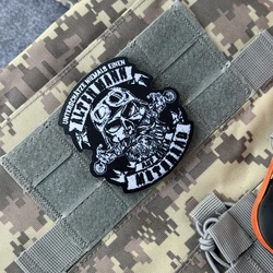 Parche Chevron de anciano en una motocicleta, insignia de moral táctica, apliques del ejército militar, parches de gancho y bucle impresos para ropa