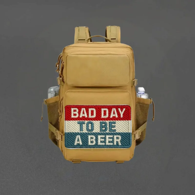 Parche bordado Bad Day To Be A Beer, chaleco táctico, insignia de moral con gancho y bucle, pegatinas para mochila, parches para brazalete para ropa