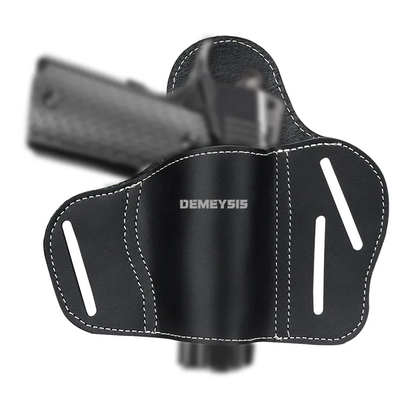 Fundas universales para pistola táctica, funda oculta de cuero para caza, mano derecha e izquierda, para Glock 17 19 21 23 26 Beretta Sig Sauer - imagen 2