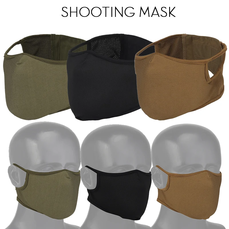 Máscara táctica de media cara transpirable elástica para airsoft - imagen 2