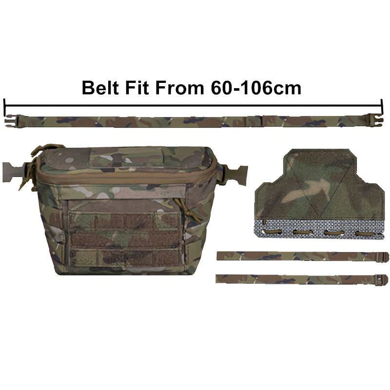 Molle PC-Bolsa de caída para chaleco, aparejo de pecho, portador de placa, hebilla conveniente, Rico espacio, 3 formas de uso, bolsa de cintura con eslinga - imagen 3