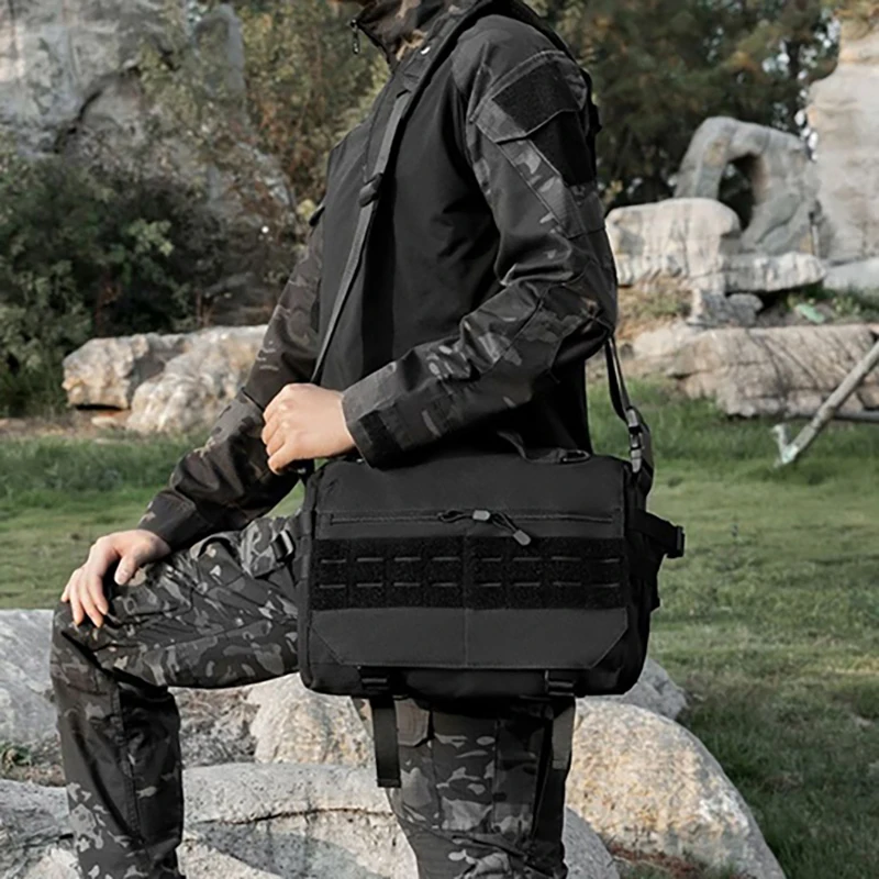 Bolsa de gimnasio tipo mensajero, deportes tácticos, escalada, Camping, desplazamientos, bolsos de hombro tipo bandolera, viajes al aire libre, negocios, tableta, iPad - imagen 5