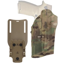 X300U-A linterna SIG Sauer P320 M17 M18 funda de pistola Airsoft con cinturón plataforma de pierna caída QLS sistema de liberación rápida