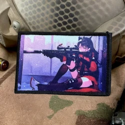 Parche táctico anime bordado con velcro – Fijación para uniforme