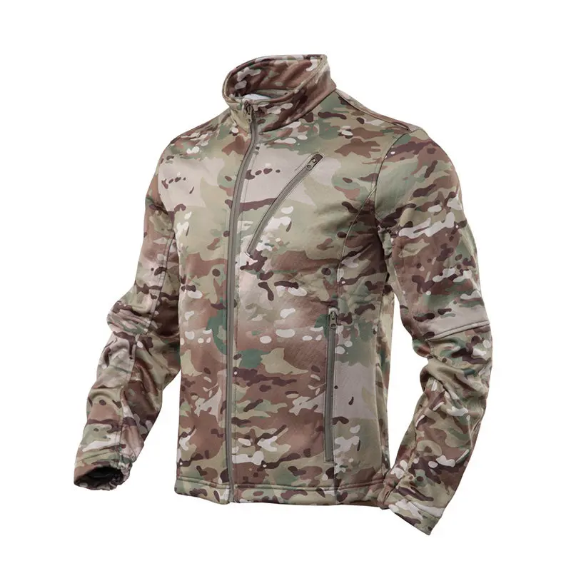 Magic Scorpion Chaqueta aislante con forro polar Softshell de camuflaje blanco cortavientos táctico para deportes al aire libre - imagen 5