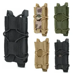 Bolsa táctica para revista individual de 9mm, riñonera Molle para pistola Mag, soporte para linterna de caza y senderismo al aire libre, funda para cuchillo EDC