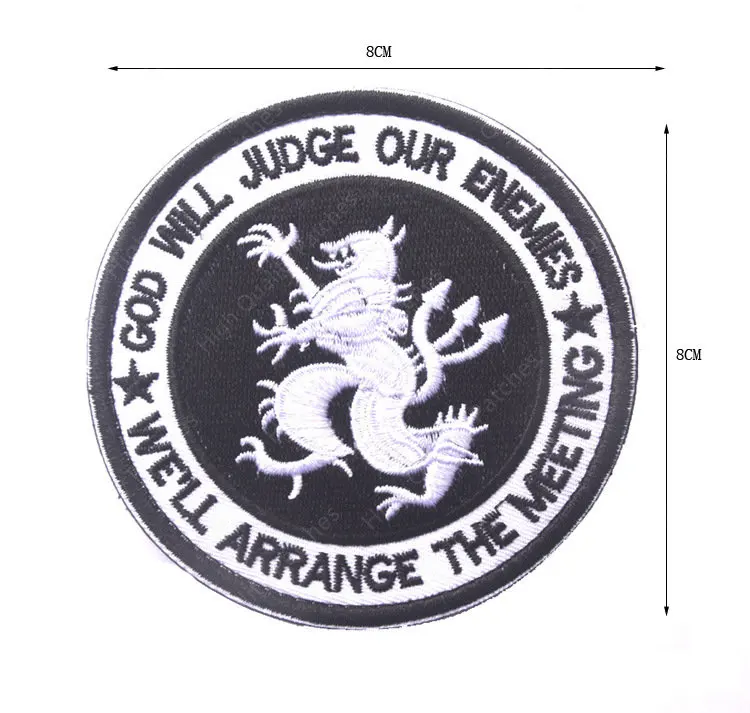 Insignia de 3 brazos de separación de EE. UU., parche mágico bordado táctico, insignia de ventilador militar, parches para ropa de costura DIY - imagen 4