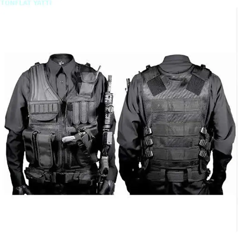 Ropa de seguridad para caza, chaleco táctico Swat, chaqueta Swat, aparejo de pecho, multibolsillo del ejército Cs, accesorios de Camping - imagen 4