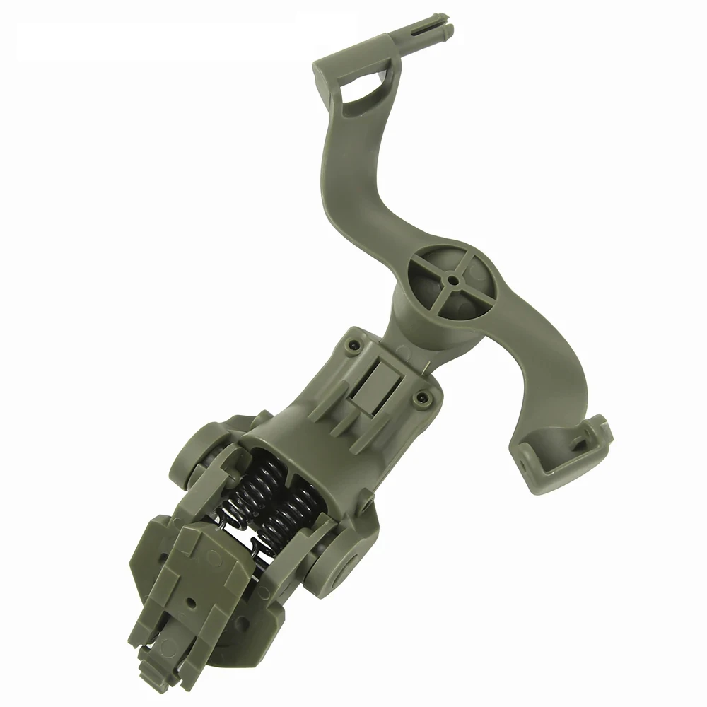 Soporte de auriculares de pista giratoria multiángulo, kit de soporte de riel de auriculares táctico militar, adaptador de riel de casco - imagen 4