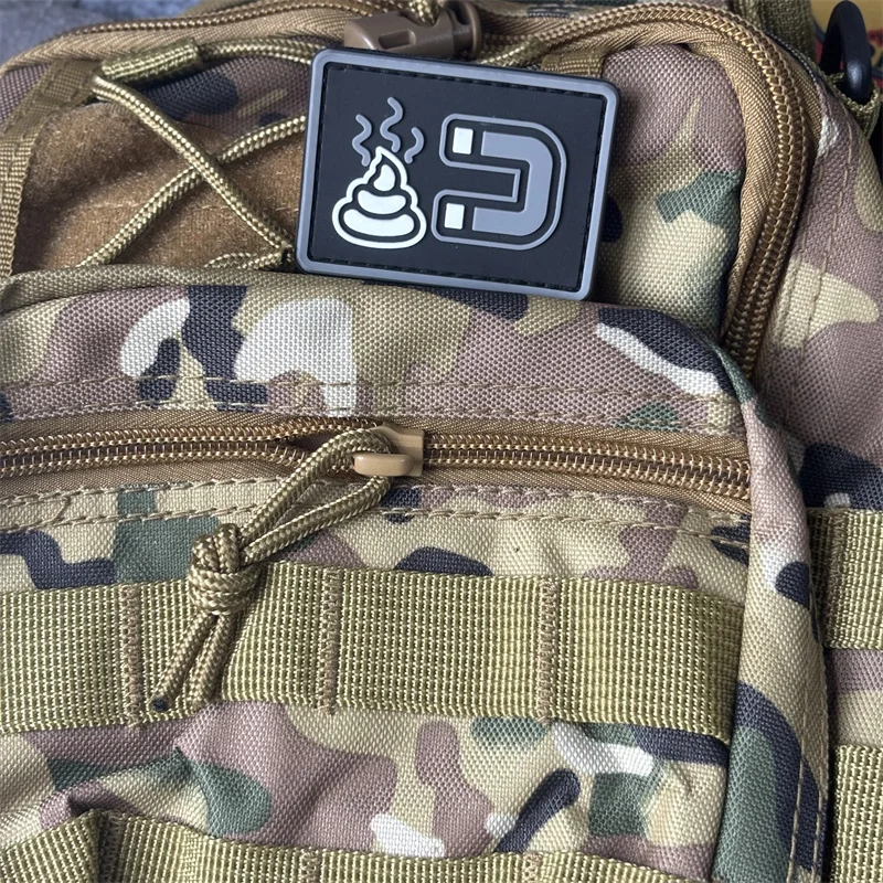 Parche táctico Fuuny 3D de PVC para ropa, insignia de moral militar, parches con gancho, pegatinas para mochila, brazalete